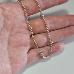 **Sale** Sterling silver ball and chain bracelet 6.75"